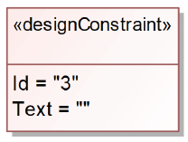 design constraint requirements and requirement relationships