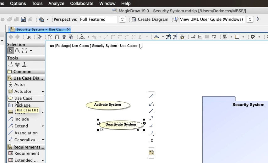 implementing use cases create activate system