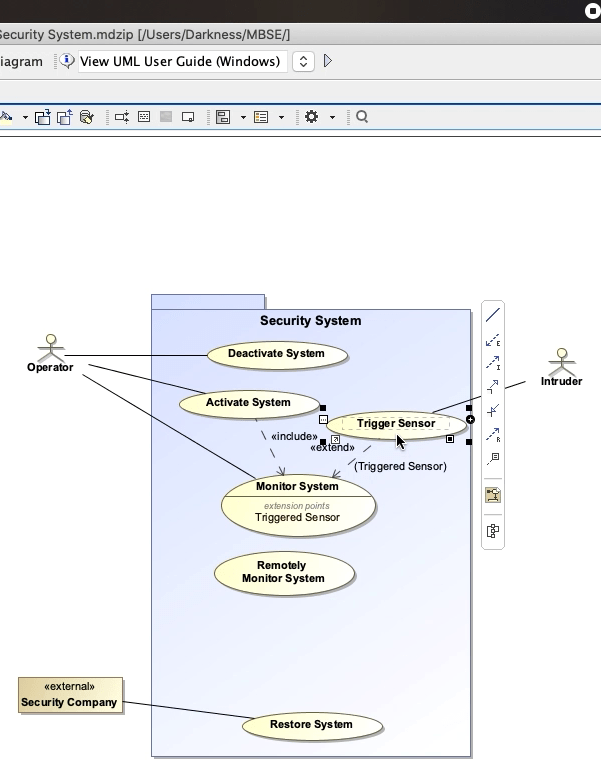 implementing use cases extend relationship